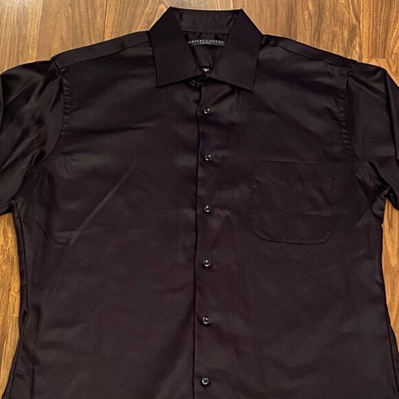 Geoffrey Beene Fitted Button Down Dress Shirt Men's Size 16 34/35 Made in Egypt - Picture 1 of 9